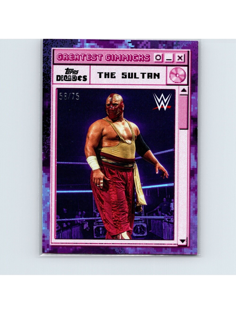 2026 Topps Decades WWE 90's The Sultan #114 Greatest Gimmicks Purple #/75